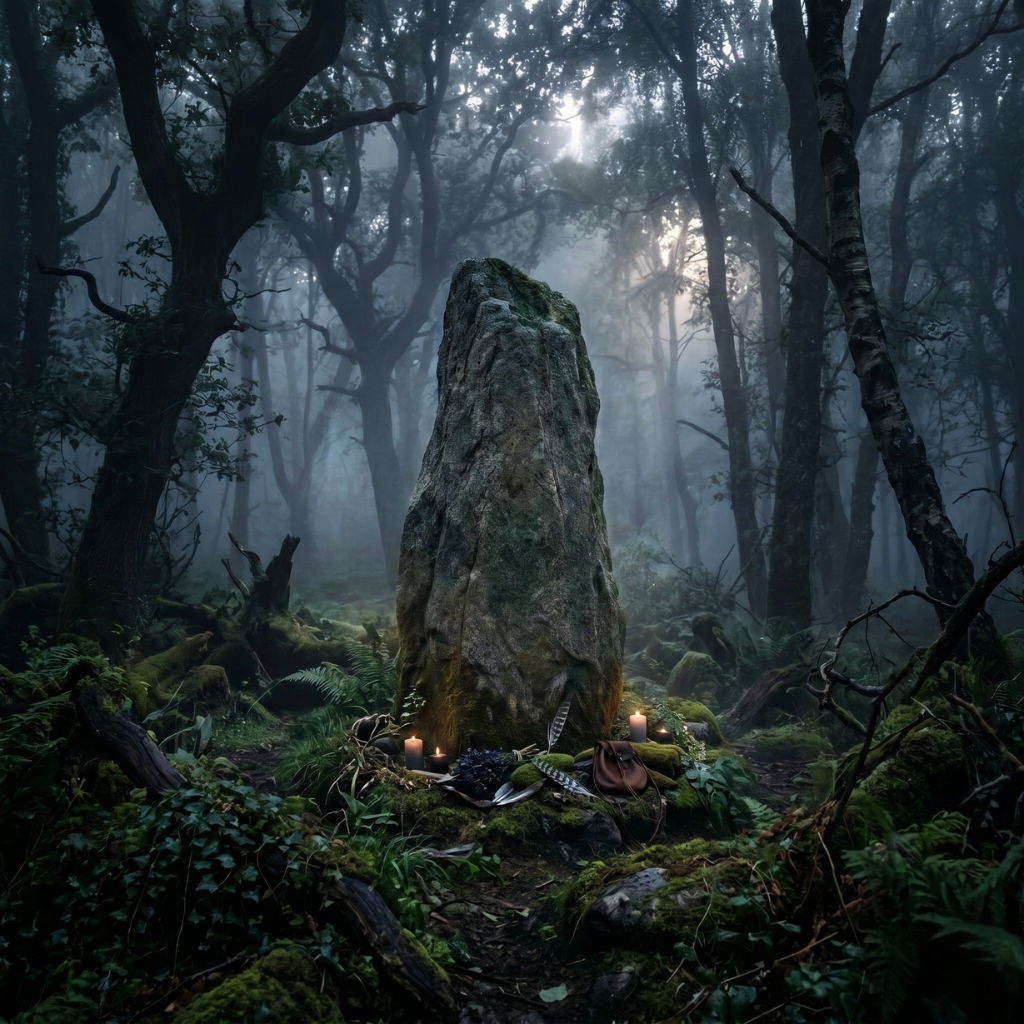 Le Menhir dans la brume